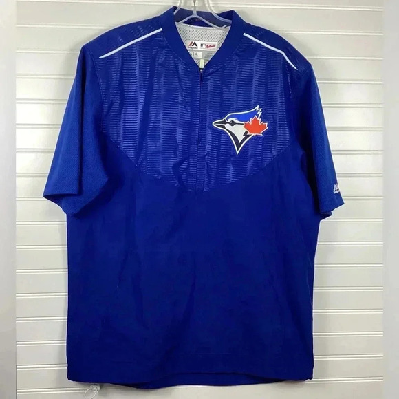 Men's Majestic Royal/Navy Toronto Blue Jays Authentic Collection S/P - Picture 2 of 9